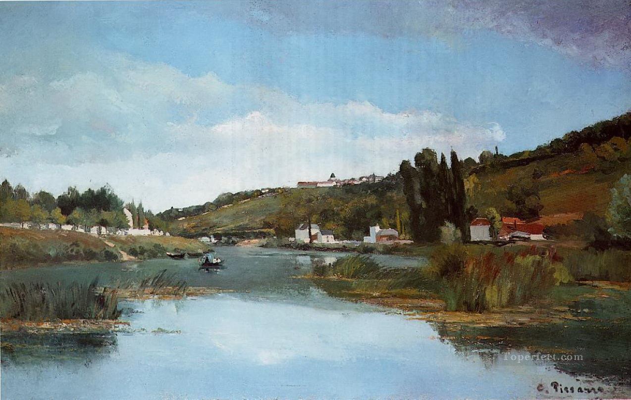 the marne at chennevieres 1864 Camille Pissarro Oil Paintings